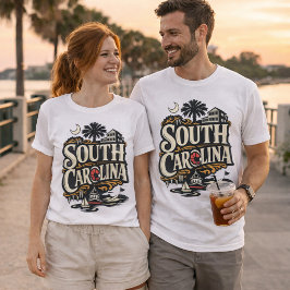 Camiseta Patrimônio Estadual da Carolina do Sul Baixo Litor