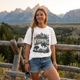 Camiseta Patrimônio Estadual de Wyoming Yellowstone Teton A
