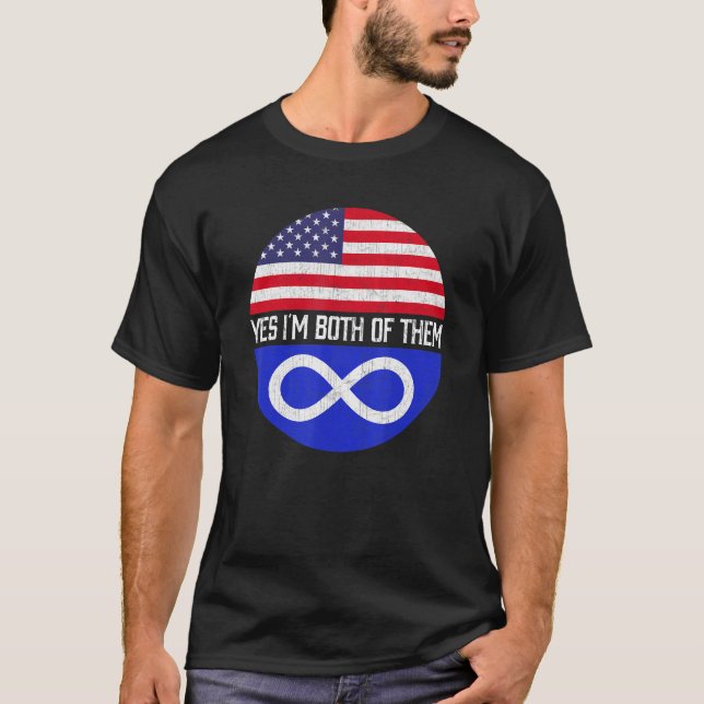 Camiseta Patrimônio Familiar Metade Americana Metis Usa (Frente)