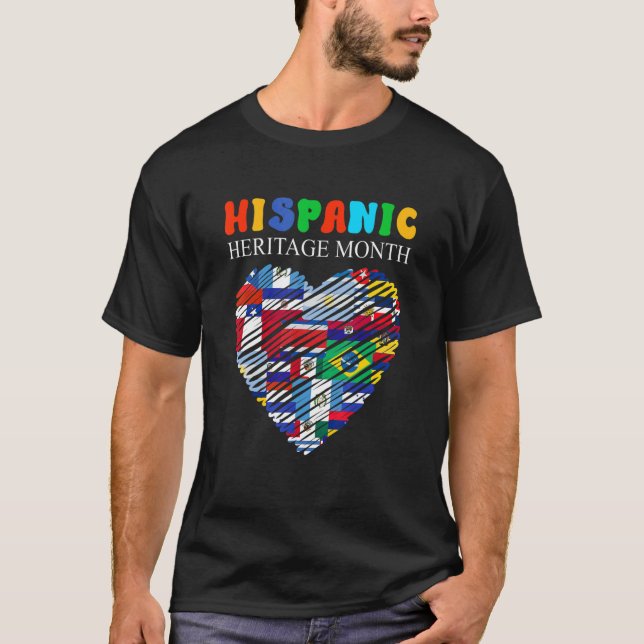 Camiseta Patrimônio Hispânico Desdecoração Mês Tríade Portu (Frente)