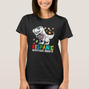 Camiseta Patrimônio Hispânico do Dinossaur Mês Latino Nacio