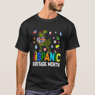 Camiseta Patrimônio Hispânico do Dinossaur Mês Latino Nacio
