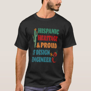 Camiseta Patrimônio Hispânico e Engenheiro Rf Orgulhoso