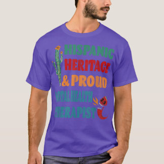 Camiseta Patrimônio Hispânico e Terapêutica Mental Orgulhos