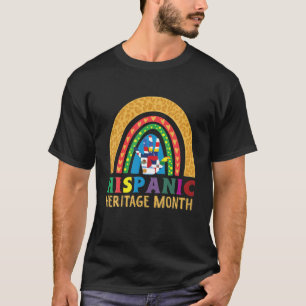 Camiseta Patrimônio Hispânico Mês Arco-Íris Bandeira La