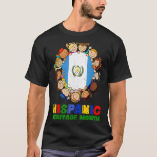 Camiseta Patrimônio Hispânico Mês Crianças Guatemala Menina