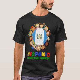 Camiseta Patrimônio Hispânico Mês Crianças Guatemala Menina
