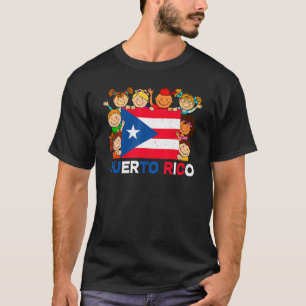 Camiseta Patrimônio Hispânico Mês Crianças Porto Rico Menin