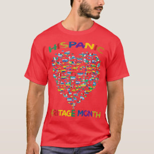 Camiseta Patrimônio hispânico Mês de 2021 Todos os países p