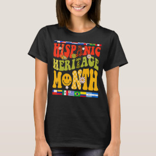 Camiseta Patrimônio Hispânico Mês de Bandeira Países Latino