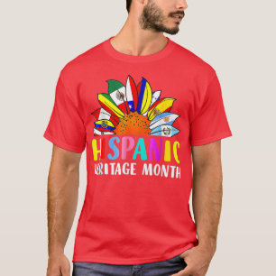 Camiseta Patrimônio Hispânico Mês de Latino de Girassol
