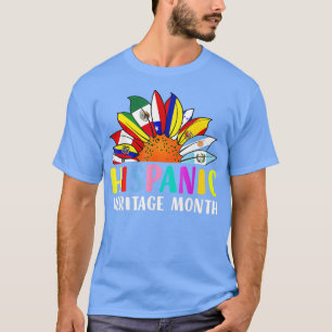 Camiseta Patrimônio Hispânico Mês de Latino de Girassol