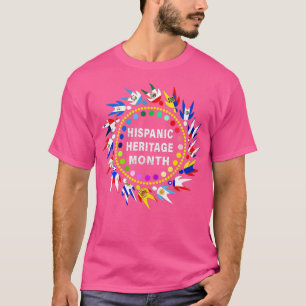 Camiseta Patrimônio Hispânico Mês de Latino Países Bandeira
