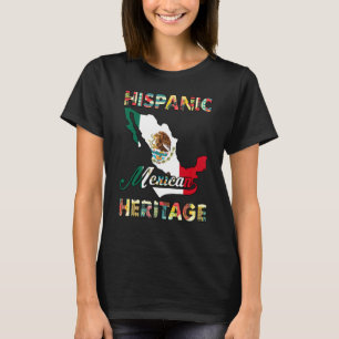 Camiseta Patrimônio Hispânico Mês do Orgulho Mexicano Bande