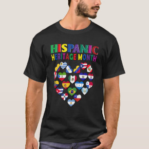Camiseta Patrimônio Hispânico Mês do Patrimônio Latino Mês 