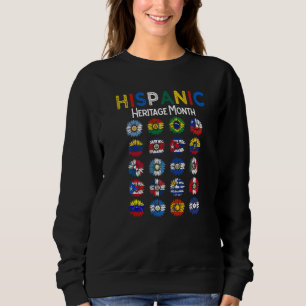 Camiseta Patrimônio Hispânico Mês dos Países Latinos Nacion
