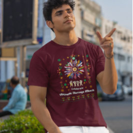 Camiseta Patrimônio Hispânico Mês Latino Flagres girassol D