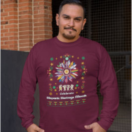 Camiseta Patrimônio Hispânico Mês Latino Flagres girassol D