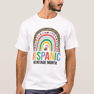 Camiseta Patrimônio Hispânico Mês Latino Todos os Países Ba