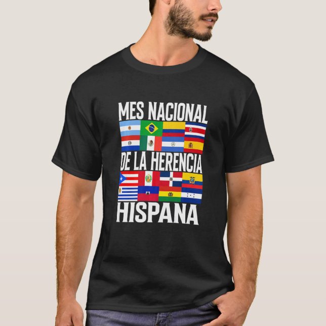 Camiseta Patrimônio Hispânico Mes Nacional De La Herenci (Frente)