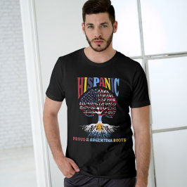 Camiseta Patrimônio Hispânico Mês Orgulhento Raízes argenti