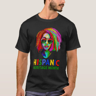 Camiseta Patrimônio Hispânico Mês Orgulho das Negras Latino