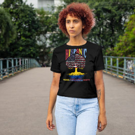 Camiseta Patrimônio Hispânico Mês Orgulhoso das raízes colo