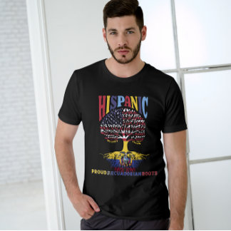 Camiseta Patrimônio Hispânico Mês Orgulhoso das raízes equa