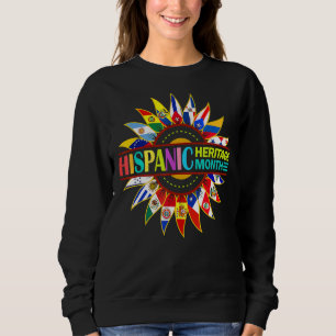 Camiseta Patrimônio Hispânico Mês Países latinos Bandeiras