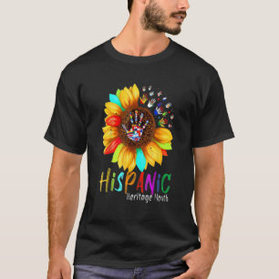 Camiseta Patrimônio Hispânico Mês Países latinos Bandeiras 