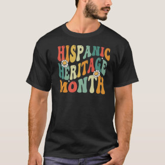 Camiseta Patrimônio Hispânico Mês Países Latinos Retro Gr