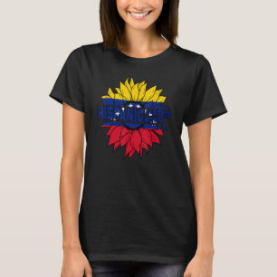 Camiseta Patrimônio hispânico Mês Venezuela Bandeira Girass