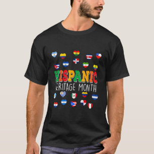 Camiseta Patrimônio Hispânico Nacional Montes Corações Cont