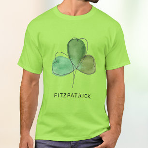 Camiseta Patrimônio Irlandês Trevo Verde