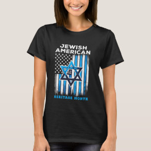 Camiseta Patrimônio Judaico Americano Bandeira EUA Imprensa