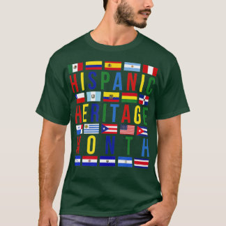Camiseta Patrimônio latino hispânico Mês de Patrimônio lati