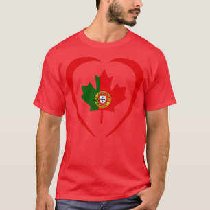 Camiseta Patrimônio Multinacional Português Canadense Flag