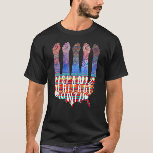 Camiseta Patrimônio Nacional Hispânico Mãos Deitados Homens