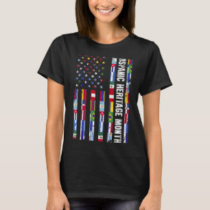 Camiseta Patrimônio Nacional Hispânico Mês América Bandeira