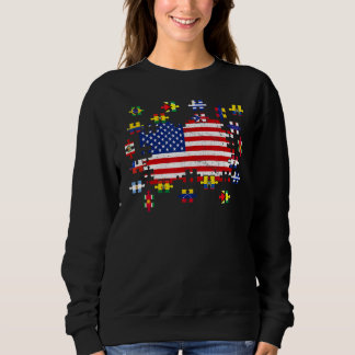 Camiseta Patrimônio Nacional Hispânico Mês Bandeira America