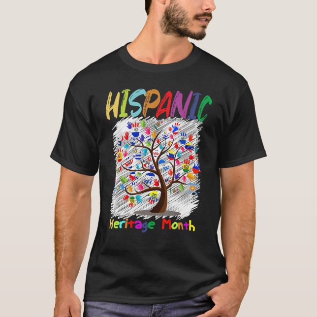 Camiseta Patrimônio Nacional Hispânico Mês cita Latino Cou (Frente)