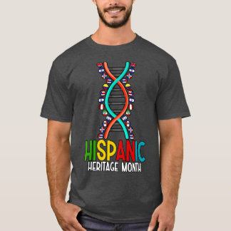 Camiseta Patrimônio Nacional Hispânico Mês Dna Latino Nação