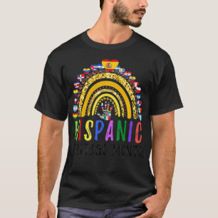 Camiseta Patrimônio Nacional Hispânico mês do Arco-Íris Tod
