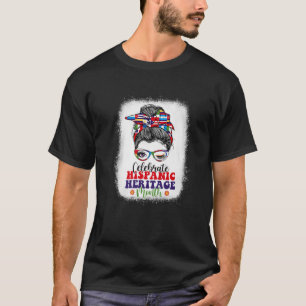 Camiseta Patrimônio Nacional Hispânico Mês Hippie Mulheres