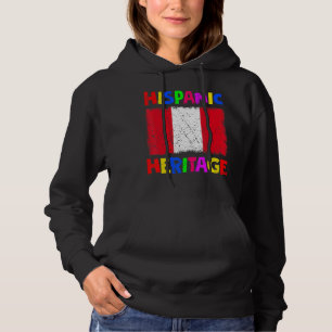 Camiseta Patrimônio Nacional Hispânico Mês Latina Bandeira