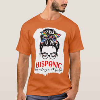 Camiseta Patrimônio Nacional Hispânico Mês Latina Mulheres 