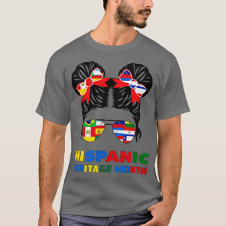 Camiseta Patrimônio Nacional Hispânico Mês Latina Mulheres 