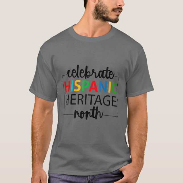 Camiseta Patrimônio Nacional Hispânico Mês Latino-Americano (Frente)