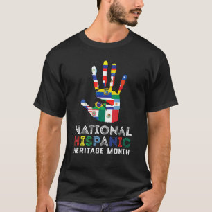 Camiseta Patrimônio Nacional Hispânico Mês latino hispânico