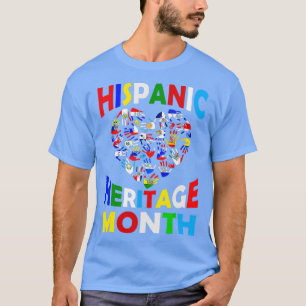 Camiseta Patrimônio Nacional Hispânico Mês Latino Todos os